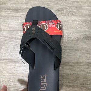 Flojos Black Memory Foam Sandals Size 11
